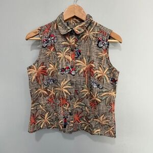 Harley-Davidson Tori Richard Womens Medium Tropical Motorcycle Sleeveless Shirt